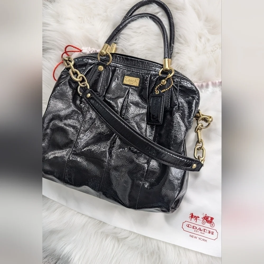 COACH Kristen satchel bag With Coach New York Drawstring Dust Storage Cover